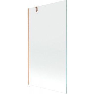 Vaňová zástena Mexen Next s jedným krídlom 100 x 150 cm, priehľadná, kartáčovaná meď - 895-100-000-00-00-65
