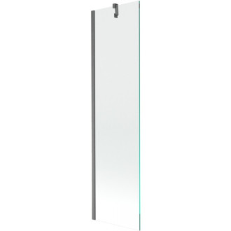 Vaňová zástena Mexen Next s jedným krídlom 50 x 150 cm, priehľadná, kartáčovaná, sivá - 895-050-000-00-00-66