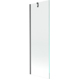Vaňová zástena Mexen Next s jedným krídlom 60 x 150 cm, priehľadná, kartáčovaná, šedá - 895-060-000-00-00-66