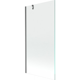Vaňová zástena Mexen Next s jedným krídlom 90 x 150 cm, priehľadná, kartáčovaná, šedá - 895-090-000-00-00-66