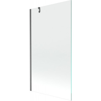 Vaňová zástena Mexen Next s jedným krídlom 100 x 150 cm, priehľadná, kartáčovaná pištoľovo sivá - 895-100-000-00-00-66
