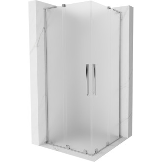 Mexen Velar L Duo posuvný sprchovací kút 90 x 90 cm, matný, chróm - 871-090-090-02-33-01