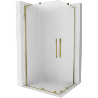 Mexen Velar L Duo posuvný sprchovací kút 90 x 80 cm, matná, zlatá - 871-090-080-02-33-50