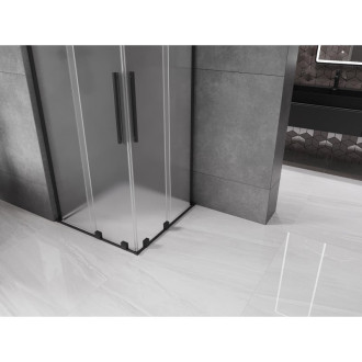 Mexen Velar L Duo posuvný sprchový kout 90 x 90 cm, matná, černá - 871-090-090-02-33-70