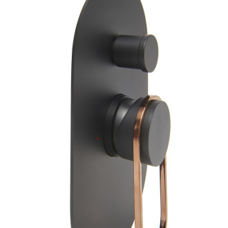 Sprchová a vanová baterie SAT Fusion včetně podomítkového tělesa černá/bronz SATBSFU215CPCBR