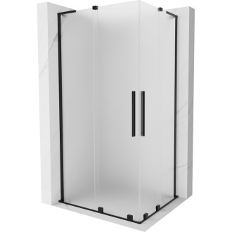 Mexen Velar L Duo posuvný sprchovací kút 100 x 90 cm, matná, čierna - 871-100-090-02-33-70