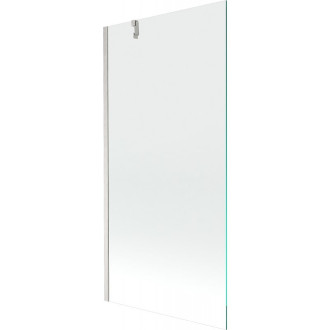 Vaňová zástena Mexen Next s jedným krídlom 90 x 150 cm, priehľadná, kartáčovaný nikel - 895-090-000-00-00-97