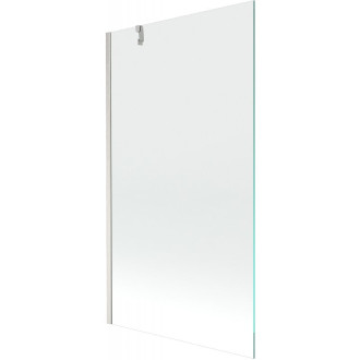 Vaňová zástena Mexen Next s jedným krídlom 100 x 150 cm, priehľadná, kartáčovaný nikel - 895-100-000-00-00-97