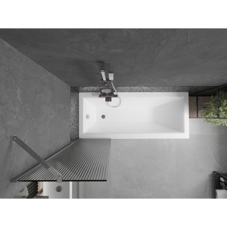 Vanová zástěna Mexen Next s jedním křídlem 50 x 150 cm, pruhy, chrom - 895-050-000-00-09-01