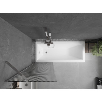 Vanová zástěna Mexen Next s jedním křídlem 60 x 150 cm, pruhy, chrom - 895-060-000-00-09-01