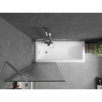 Vanová zástěna Mexen Next s jedním křídlem 70 x 150 cm, pruhy, chrom - 895-070-000-00-09-01