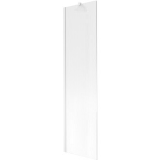 Vaňová zástena Mexen Next s jedným krídlom 50 x 150 cm, pruhy, biela - 895-050-000-00-09-20