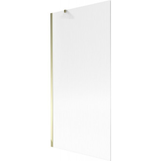 Vaňová zástena Mexen Next s jedným krídlom 90 x 150 cm, pruhy, zlatá - 895-090-000-00-09-50