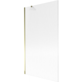 Vaňová zástena Mexen Next s jedným krídlom 100 x 150 cm, pruhy, zlatá - 895-100-000-00-09-50