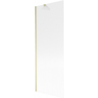 Vaňová zástena Mexen Next s jedným krídlom 70 x 150 cm, pruhy, kartáčované zlato - 895-070-000-00-09-55