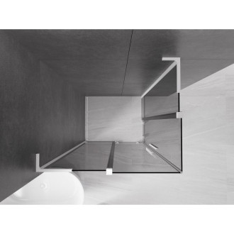 Mexen Velar L Duo posuvný sprchový kout 90 x 80 cm, grafit, bílá - 871-090-080-02-43-20