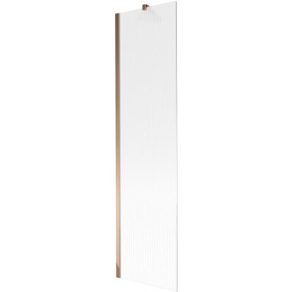Vaňová zástena Mexen Next s jedným krídlom 50 x 150 cm, pruhy, ružové zlato - 895-050-000-00-09-60