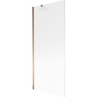 Vaňová zástena Mexen Next s jedným krídlom 80 x 150 cm, pruhy, ružové zlato - 895-080-000-00-09-60