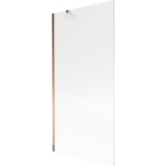 Vaňová zástena Mexen Next s jedným krídlom 90 x 150 cm, pruhy, ružové zlato - 895-090-000-00-09-60