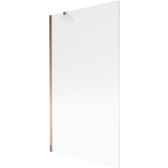 Vaňová zástena Mexen Next s jedným krídlom 100 x 150 cm, pruhy, ružové zlato - 895-100-000-00-09-60