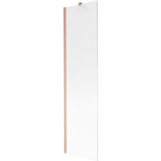 Vaňová zástena Mexen Next s jedným krídlom 50 x 150 cm, pruhy, kartáčovaná meď - 895-050-000-00-09-65
