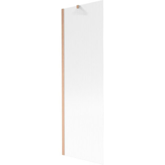 Vaňová zástena Mexen Next s jedným krídlom 60 x 150 cm, pruhy, kartáčovaná meď - 895-060-000-00-09-65