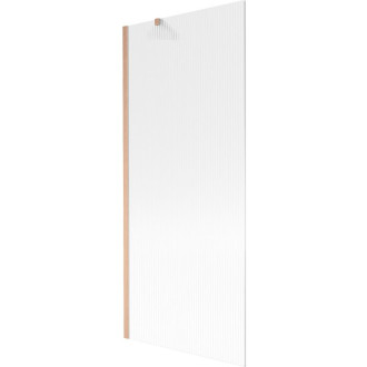 Vaňová zástena Mexen Next s jedným krídlom 80 x 150 cm, pruhy, kartáčovaná meď - 895-080-000-00-09-65