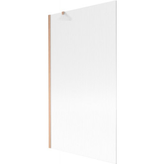 Vaňová zástena Mexen Next s jedným krídlom 100 x 150 cm, pruhy, kartáčovaná meď - 895-100-000-00-09-65