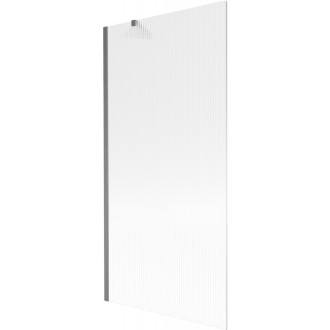 Vaňová zástena Mexen Next s jedným krídlom 90 x 150 cm, pruhy, kartáčovaná pištoľovo sivá - 895-090-000-00-09-66