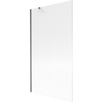 Vaňová zástena Mexen Next s jedným krídlom 100 x 150 cm, pruhy, kartáčovaná pištoľovo sivá - 895-100-000-00-09-66