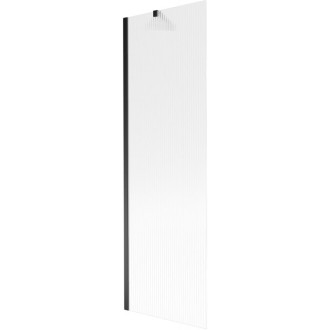 Vaňová zástena Mexen Next s jedným krídlom 60 x 150 cm, pruhy, čierna - 895-060-000-00-09-70