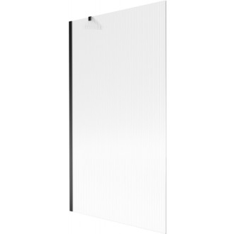 Vaňová zástena Mexen Next s jedným krídlom 100 x 150 cm, pruhy, čierna - 895-100-000-00-09-70