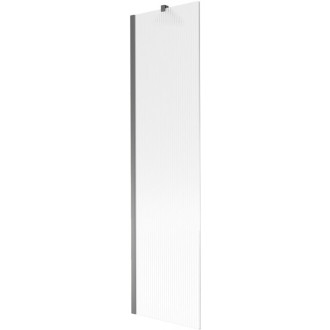 Vaňová zástena Mexen Next s jedným krídlom 50 x 150 cm, pruhy, strieborná - 895-050-000-00-09-95