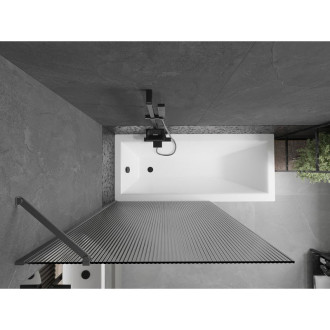 Vanová zástěna Mexen Next s jedním křídlem 100 x 150 cm, pruhy, stříbrná - 895-100-000-00-09-95