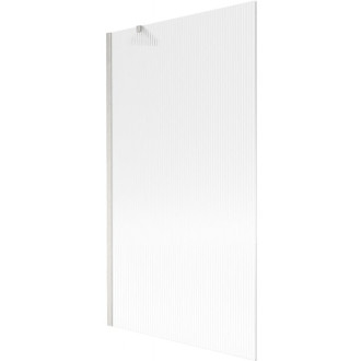 Vaňová zástena Mexen Next s jedným krídlom 100 x 150 cm, pruhy, kartáčovaný nikel - 895-100-000-00-09-97