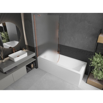 Vanová zástěna Mexen Next s jedním křídlem 90 x 150 cm, matná, kartáčovaná měď - 895-090-000-00-30-65