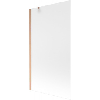 Vaňová zástena Mexen Next s jedným krídlom 100 x 150 cm, matná, kartáčovaná meď - 895-100-000-00-30-65