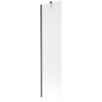 Vanová zástěna Mexen Next s jedním křídlem 50 x 150 cm, mlhavá, kartáčovaná pistolově šedá - 895-050-000-00-30-66
