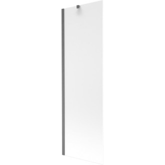 Vanová zástěna Mexen Next s jedním křídlem 60 x 150 cm, mlhavá, kartáčovaná pistolově šedá - 895-060-000-00-30-66