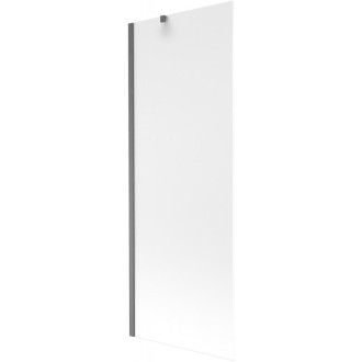 Vanová zástěna Mexen Next s jedním křídlem 70 x 150 cm, mlhavá, kartáčovaná pistolově šedá - 895-070-000-00-30-66