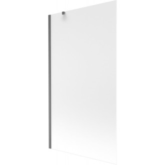 Vaňová zástena Mexen Next s jedným krídlom 100 x 150 cm, hmlistá, kartáčovaná pištoľovo sivá - 895-100-000-00-30-66