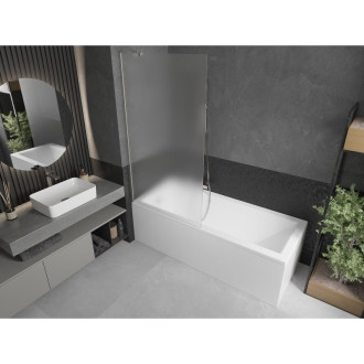 Vanová zástěna Mexen Next s jedním křídlem 90 x 150 cm, matná, kartáčovaný nikl - 895-090-000-00-30-97