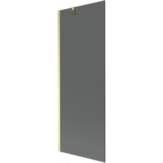 Vaňová zástena Mexen Next s jedným krídlom 70 x 150 cm, grafit, kartáčované zlato - 895-070-000-00-40-55