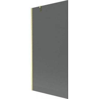 Vaňová zástena Mexen Next s jedným krídlom 90 x 150 cm, grafit, kartáčované zlato - 895-090-000-00-40-55