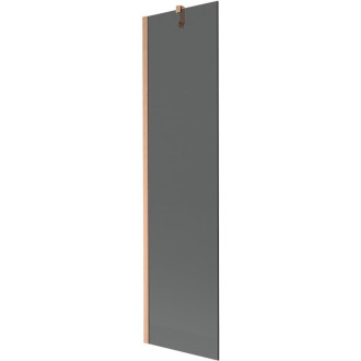 Vaňová zástena Mexen Next s jedným krídlom 50 x 150 cm, grafit, kartáčovaná meď - 895-050-000-00-40-65