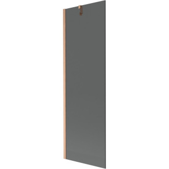 Vaňová zástena Mexen Next s jedným krídlom 60 x 150 cm, grafit, kartáčovaná meď - 895-060-000-00-40-65