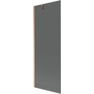Vaňová zástena Mexen Next s jedným krídlom 70 x 150 cm, grafit, kartáčovaná meď - 895-070-000-00-40-65