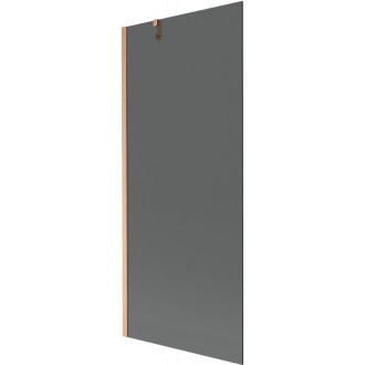 Vaňová zástena Mexen Next s jedným krídlom 80 x 150 cm, grafit, kartáčovaná meď - 895-080-000-00-40-65