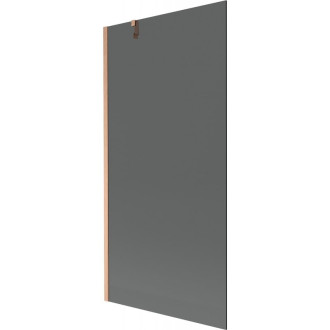 Vaňová zástena Mexen Next s jedným krídlom 90 x 150 cm, grafit, kartáčovaná meď - 895-090-000-00-40-65