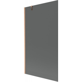 Vaňová zástena Mexen Next s jedným krídlom 100 x 150 cm, grafit, kartáčovaná meď - 895-100-000-00-40-65